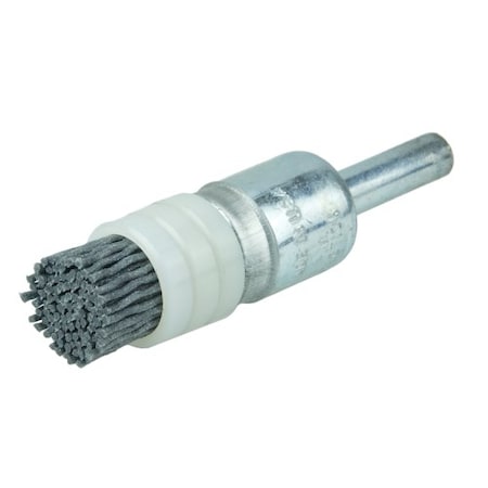 Weiler 1/2" Banded Nylox End Brush, .022/320SC Crimped Fill 11160